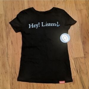 Nintendo Black Tee with Blue Text
